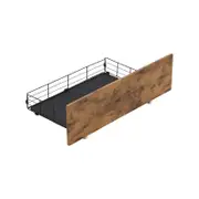 Levede Metal Wooden Storage Drawers 4X Queen Size