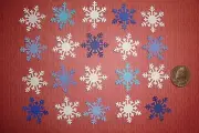 50 MARTHA STEWART WHITE & BLUE ARTIC FROZEN SNOWFLAKE CONFETTI DIE CUTS PUNCHES