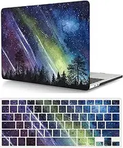 Hard Cover Compatible with New MacBook Pro 16 inch with Liquid Retina XDR Display & Touch ID 2021/2023 Release Model A2485 M1/A2780 M2, Plastic Hard Shell Case & Keyboard Cover, Aurora