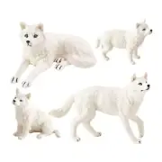 Hand Painted Wolf Figurine Wolf Creature Decorative Collection Kids