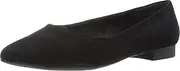 [Bella Vita] Women's Vivien Black Kid Suede Leather Flat Shoes for Ladies