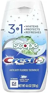 Crest Pls Scp White Liq F Size 4.6z Crest Complete Tartar Cntrl Whitening W/ Scope Liq Gel Toothpaste Mint Frsh