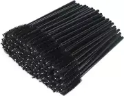 100 PCS Black Eyelash Brushes Spoolies - Eyebrow Spoolie Brushes -Disposable UK