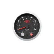 SAAS Tachometer Petrol 0-8K RPM Shiftlight 80mm Black Street Series 12V