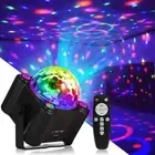 Party LED Disco Light Voice-Control, 6-Color Magic Ball & UV Strobe