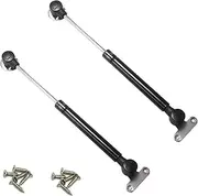 Hinges Automatic Slow Lowering Cabinet Door Hydraulic Support Rod Flip-Up Door Pneumatic Rod Telescopic Spring Pneumatic Rod Toy Box Hinge Black 120N/2 Pack