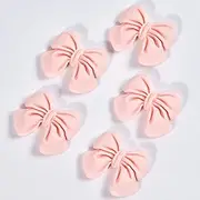 [Aanxufa] 8pcs Large Slime Charms Bow Flatback Resin Charms Cute Bow Embellishments for Phone Cases, Photo Frames, Jewelry Boxes, Stationery Boxes, Scrapbooking DIY Crafts (Pink Light)