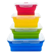 Supex Collapsible Rectangle Containers 4PK