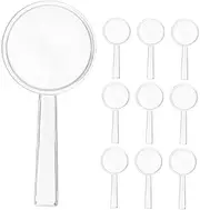 TOBBOMEY 10pcs Handheld Magnifying Lens Magnifier for Nature Exploration Portable and Learning for Seniors Reading