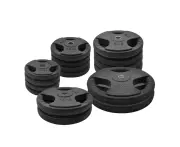 Total 80kg - 1.25kgx4 + 2.5kgx4 + 5kgx4 + 7.5kgx2 + 15kgx2 - Standard 26.5MM Rubber Coated Weight Plate - Commercial Grade