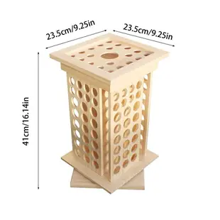 多特瑞 木製精油架架展示架存儲架托盤整理器, 用於展示和存儲 dterra 360° 旋轉塔