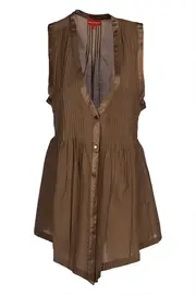 Sleeve Less Pintuck Top--POM-S23.42