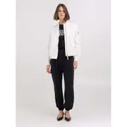 Replay Womens Casual Bomber Jacket w/ Pockets White