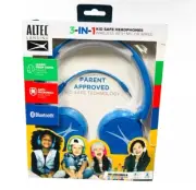 Altec Lansing Kids' 3-in-1 Bluetooth Wireless Headphones - Blueberry Blue