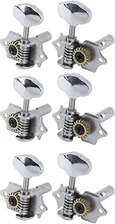 Classical Guitar Tuning Pegs Machine Heads Set for Music Instrument Accessories Silver Alloy Aesthetic Satisfaction