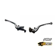 ASV Black Bicolore Brake and Clutch Lever Set For Buell Lightning S1 1995-2002