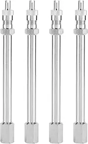 GLOGLOW 4Pcs Tyre Valve Extension,100mm Chrome Wheel Adapter for Car Truck Lorry, Safely Inflate Tires with Material, Suitable for Two Wheel Joint Vehicles