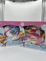 (2) Disney Junior Alice Wonderland Tea Party & Baking Kit Play Set Bakery Cup