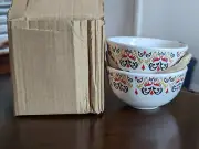 2 Small Ceramic Pinch Bowls for Cooking and Meal Prep Bertolli 1.5" H x 3" D