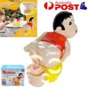 Kids Soap Bubble Blower Electric Fart Blowing Bubble Machine Music Light Toys AU