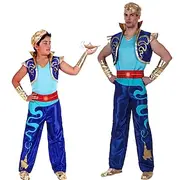 Fairy Tale Arabian Nights Prince Aladdin Outfits Costume Storybook Characters Cosplay Movie Cosplay for Men's Girls' Kid's Adults' Halloween Carnival World Boo