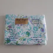 Vintage Floral Banquet Sheet New Dead stock Double Bed Fitted Bottom Japan