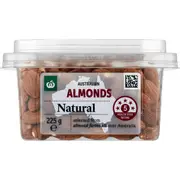 Woolworths Almonds Natural 225g