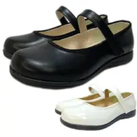 在飛比找momo購物網優惠-【小童心鞋坊】女童黑皮鞋 學生鞋 白皮鞋 台灣製造 黑色 白