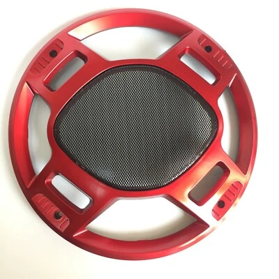 10" Speaker Cover Red ABS Frame & Metal Mesh Grill For Car Audio DJ, PA Speakers