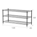 【PHOENIX】輕型 120X45X60公分 三層波浪架 三色可選