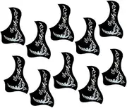 GREENADSCAPE 10pcs Decorative Acoustic Guitar Pickguards Lightweight Scratch Protection for Folk Guitars Easy to Install Replacement Guard