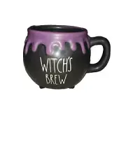 Rae Dunn Halloween "Witches Brew" Black Purple Cauldron Coffee Mug - *2023 NEW*