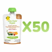 [Little Étoile] Organic Creamy Risotto, Vegetables & Brown Rice with DHA – 6+ Months, 120g, Pack of 50 (50% OFF)
