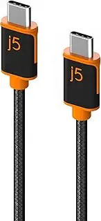 USB-C 60W Sync & Charge Cable, Braided Nylon USB-C to C 60W PD Charge Cable 480Mbps Transmission Cable 3M Type-C Cable for Smartphone, Tablet, and Laptop (JUCX24L30)