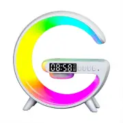 3-in-1 Smart G Lamp – Bluetooth Speaker, Wireless Charger, RGB Night Light & Ala