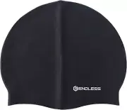 Endless EL1019 Classic Comfortable Plain Silicon Swimming Cap | Black