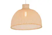 New Oriental Dome Modern Oriental Wooden Hand-Woven Bamboo Pendant Lamp Light - Natural