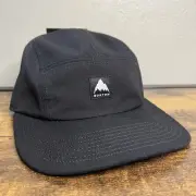 Burton Camp Hat Cap Men's Adjustable Logo Patch 5 Panel Strap Canvas Low Profile