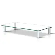 Artiss Monitor Riser Computer TV Stand Laptop Desktop Glass LED Display Shelf