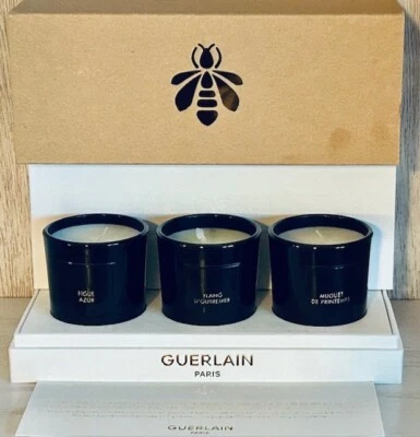 Guerlain Candle Set Figue Azur + Ylang d'Outremer + Muguet de Printemps 35g Each