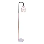 Sarantino Rose Gold Floor Lamp With Geometric Shade For Home And Garden Lighting Floor Lamps