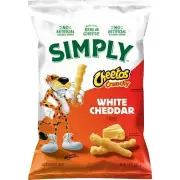 Simply Cheetos CRUNCHY White Cheddar Cheese Flavored Snacks, 8.5 oz 1 Bag