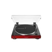 Audio-Technica AT-LP60XBT-RD Blue-Tooth Belt-Drive Stereo Turntable, Red