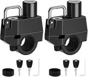 Windance 2 Pack Motorcycle Helmet Lock, Helmet Holder Hook for 7/8" 22mm Handlebar, Anti Theft Security Lock for Motorbike Bike Frame Tube Bumper Luggage Rack (Keyed Different)