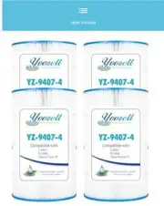 4 Pk Swimming Pool Filter Replaces C-9407, Clean Clear 75, CC75, PAP75, R173214