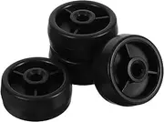 Zerodeko 4pcs Fitness Equipment Roller Gym Roller Wheel Treadmill Plastic Wheel Plastic Fitness Wheel Exercise Roller Running Equipment Roller Fitness Equipment Parts Track Rollers Black