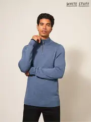 White Stuff Blue Newport Merino Funnel Jumper (623898) | $161