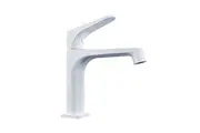 VITO vanity basin mixer shiny white