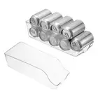 Skinny Drink Organizer for Fridge PET Can Drink Holder, Clear