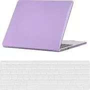 Compatible with MacBook Pro 16 inch Case with Touch ID 2021/2023 Release Model M1 A2485/A2780 M2 Pro/Max Chip, Plastic Protective Clear Colorful Hard Shell Case Cover & Keyboard Cover, Purple